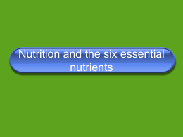 6 essential nutrients powerpoint