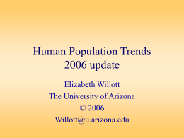 Population 2006 Update - University of Arizona