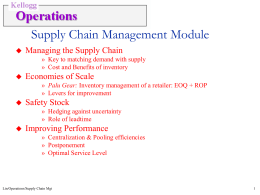 Supply Chain Slides - Kellogg School of Management