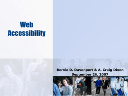 the Web Accessibility PowerPoint slideshow