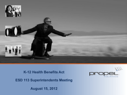 K-12 Health Benefits Act Presentation