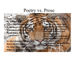 Poetry vs. Prose