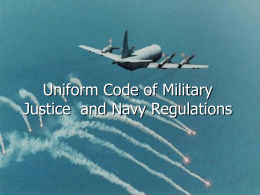 Navy Regulations and the Uniform Code of