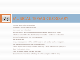 MUSICAL TERMS GLOSSARY