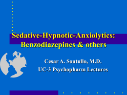 Benzodiazepines: Sedative-Hypnotic-Anxiolytics