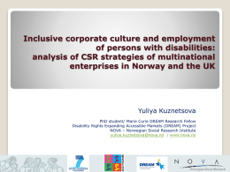 Inclusive corporate culture and employment of