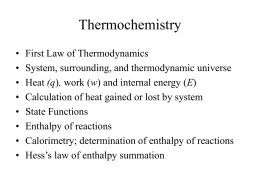 Thermochemistry - Berkeley City College