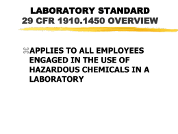 29 cfr 1910.1450 laboratory standard
