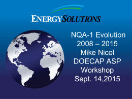405 Mike Nicol NQA-1 Evolution 2008-2015