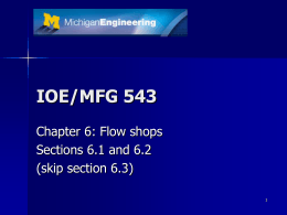 Chapter 6: Flow shops