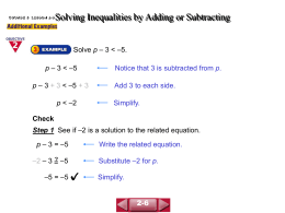 Solving Inequalities by Adding or Subtracting(2-6b).