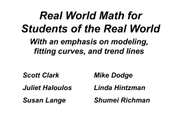 Real World Math for Students of the Real World