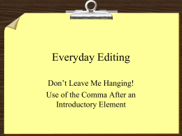 Everyday Editing - K