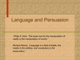 Language and Persuasion