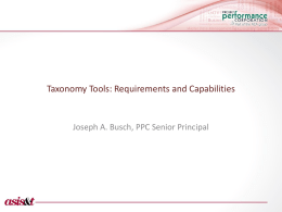 Taxonomy Tools: Requirements and Capabilities