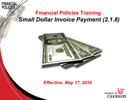 Small Dollar Invoice Payment