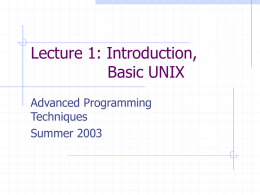 unixIntro - Department of Computer Science