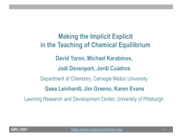 Making the Implicit Explicit in the Teaching of