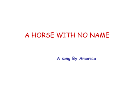 A horse with no name
