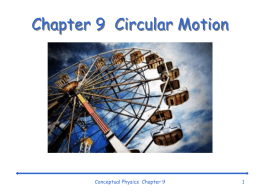 Chapter 9 Circular Motion