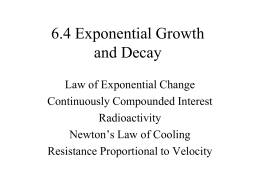 6.2 Exponential Growth Notes March 8