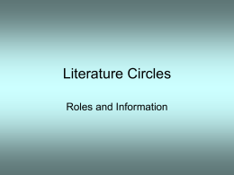 Literature Circles 2008