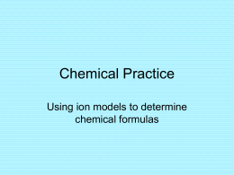 Determining Chemical Formulas