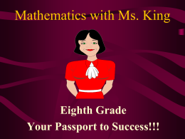 Mathematics with Ms. King - Richland School District Two