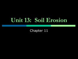 Unit 13: Soil Erosion
