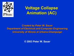 ac Voltage Collapse (Sauer