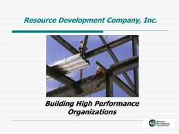 RDC - Resource Development Company, Inc.