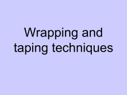Wraps and taping techniques