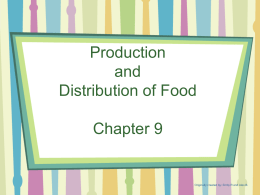 Production and Distribution of Food