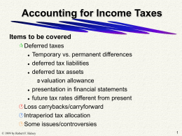 Deferred taxes