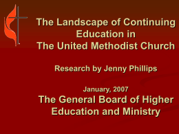 The Landscape of Continuing Education in The United Methodist