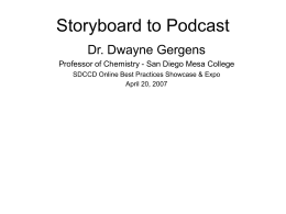 Storyboard to Podcast Powerpoint