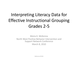 Interpreting Literacy Data Grades 2-5