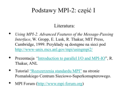 Podstawy MPI-2: część I (PowerPoint)