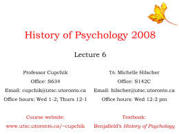Lecture 6 - University of Toronto Scarborough