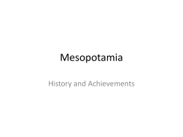 Optional PowerPoint Presentation on Mesopotamia
