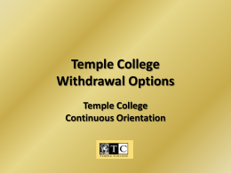 How to Withdraw - Temple College