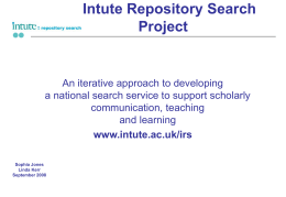 Intute Repository Search Project