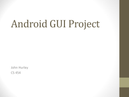 Android GUI Project - Multimedia Mobile Programming
