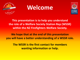 Slide 1 - NZ Firefighters` Welfare Society