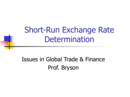 Short-Run Exchange Rate Determination
