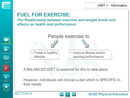 Fuel for exercise