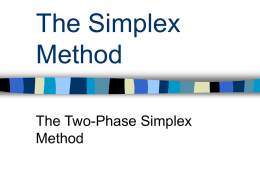 The two-phase Simplex method