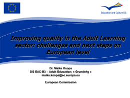 Quality in adult learning