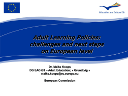 EU policy initiatives on adult learning