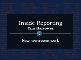 Inside Reporting Tim Harrower - Community Colleges of Spokane